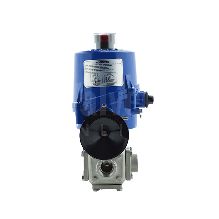 Series 33 Electric Actuated 3 Way Full Bore Stainless Steel Ball Valve
