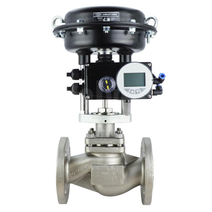 PN40 Stainless Steel ARI STEVI-Vario Pneumatic Globe Control Valve C/W Digital Electro-Pneumatic Positioner