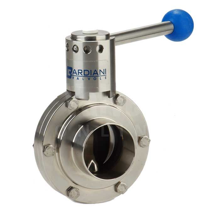 Bardiani DIN 11850-2 Plain Metric End Hygienic Butterfly Valve