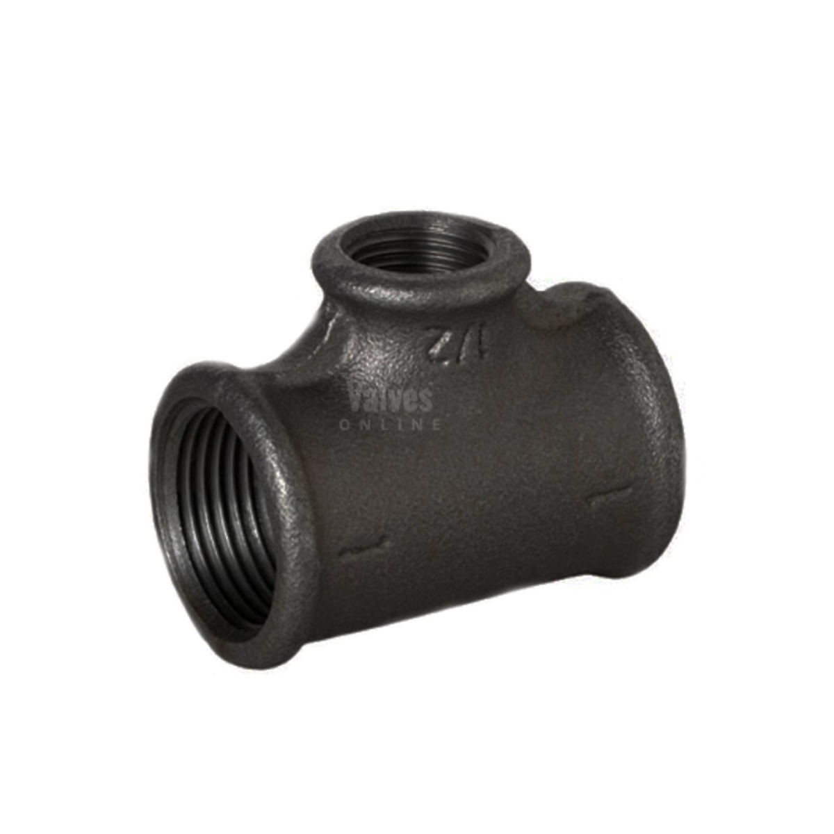 Black Malleable Iron Female Reducing Branch Tee