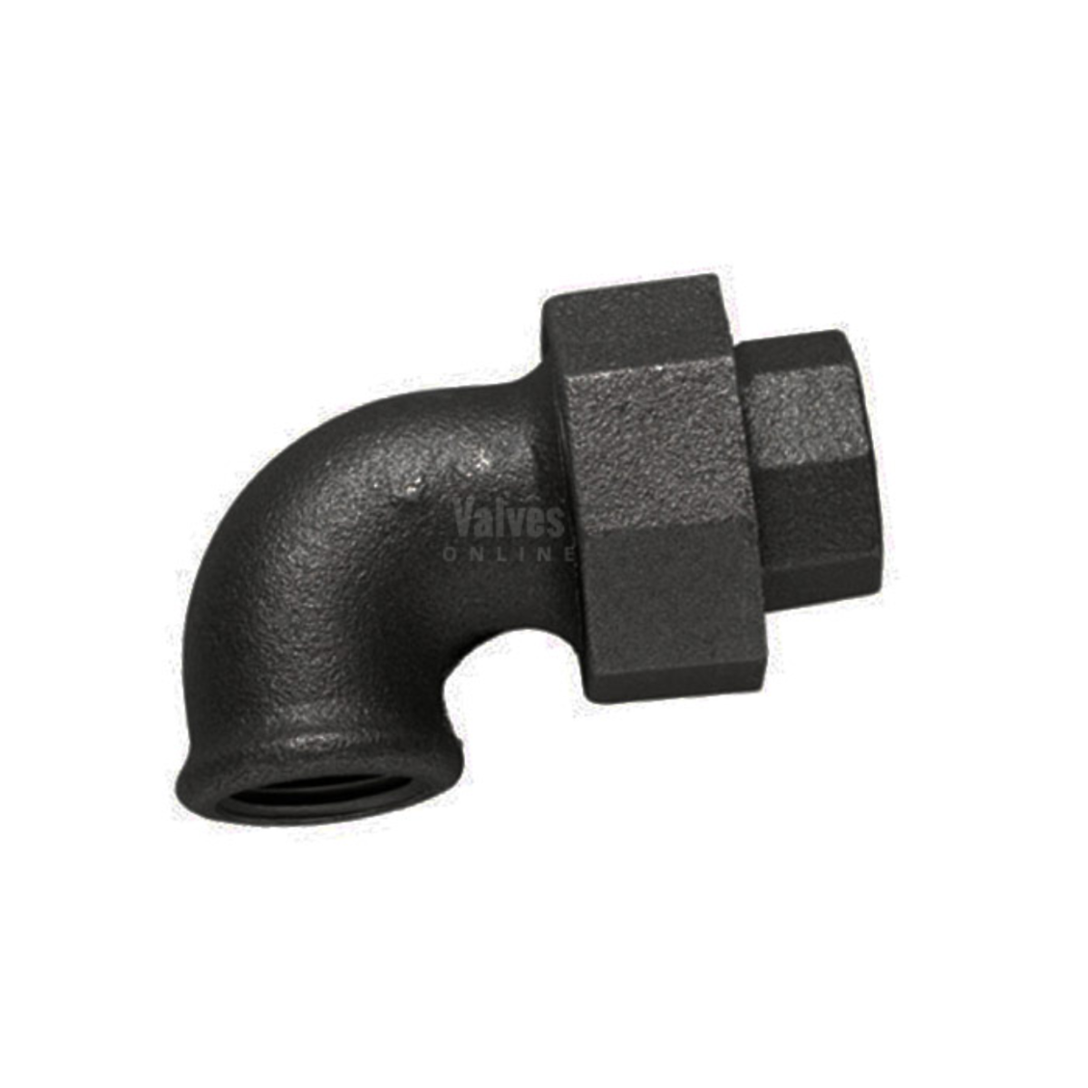 Black Malleable Iron Female Union Elbow