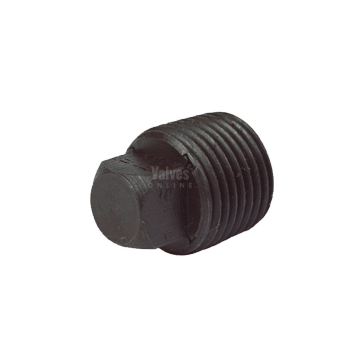 Black Malleable Iron Male Plain Blanking Plug