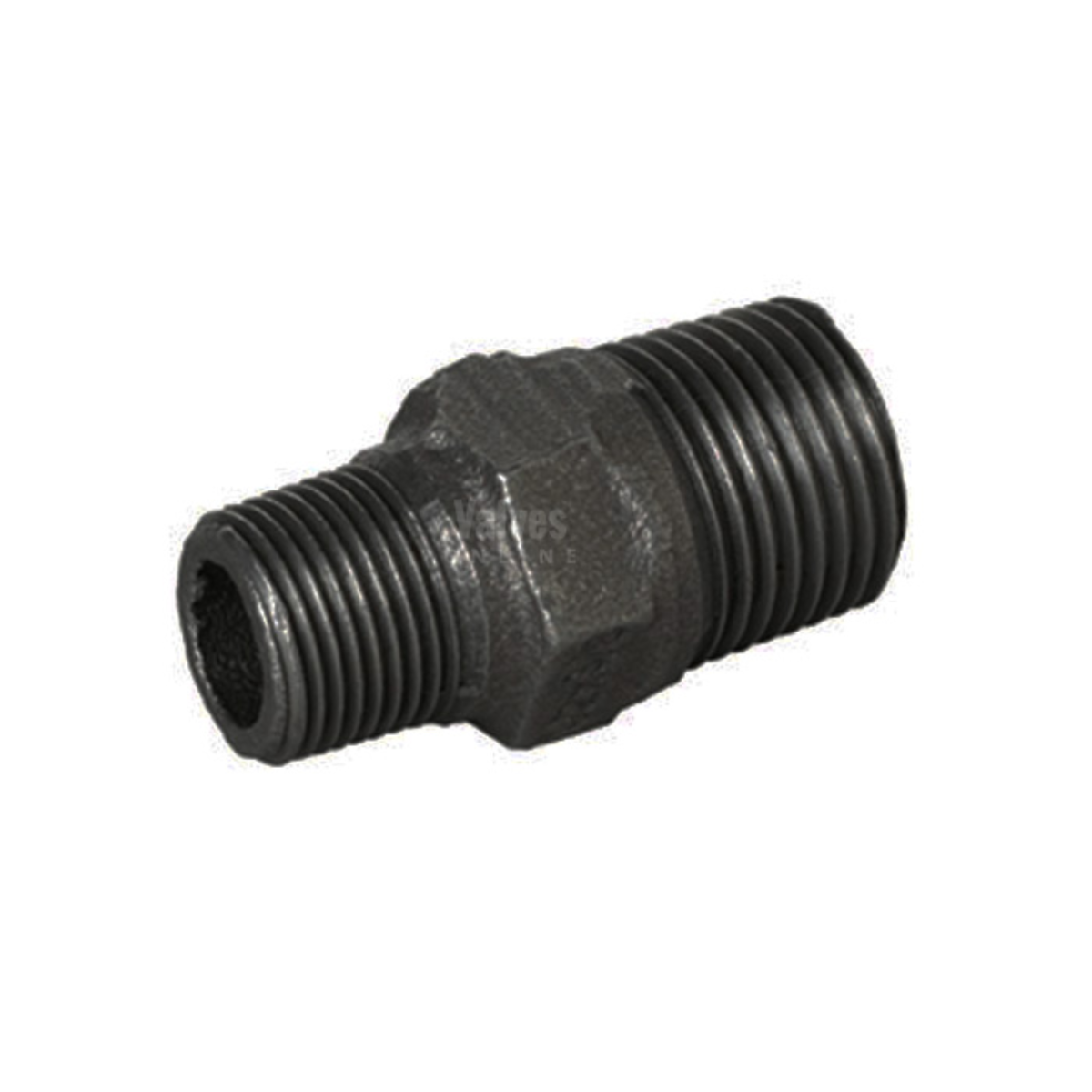 Black Malleable Iron Male Reducing Hex Nipple