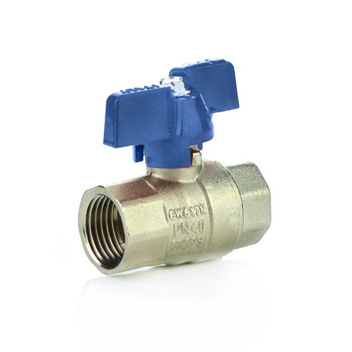 WRAS Approved Brass Ball Valve - Blue Butterfly Handle