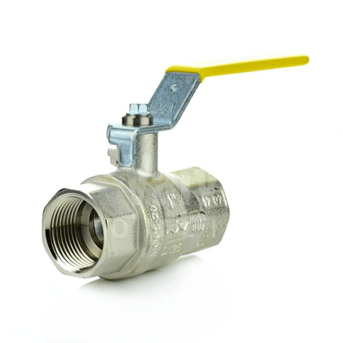 Economy Brass Ball Valve BSI Gas Approved HTB Yellow Lever