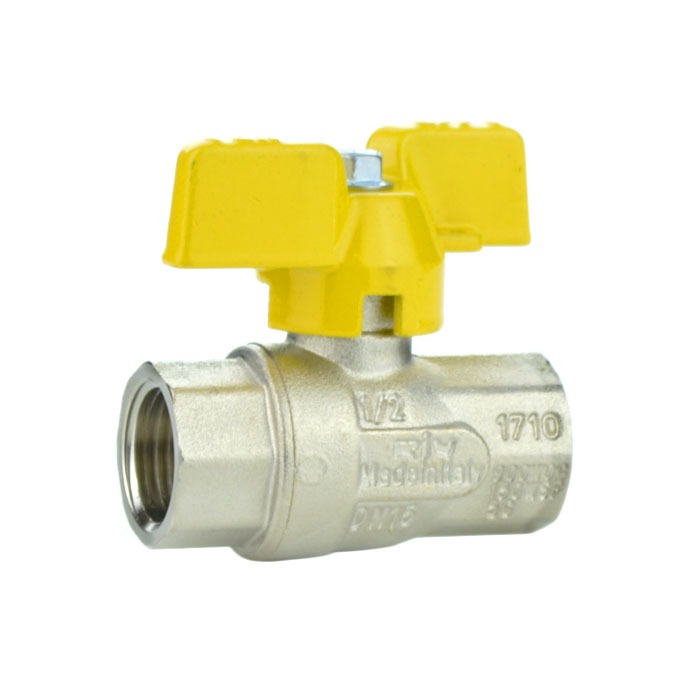 Brass Ball Valve BSI Gas Approved Butterfly Handle