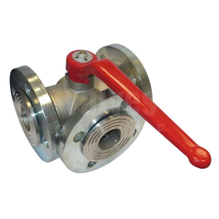 3 Way Brass Ball Valve Flanged PN16