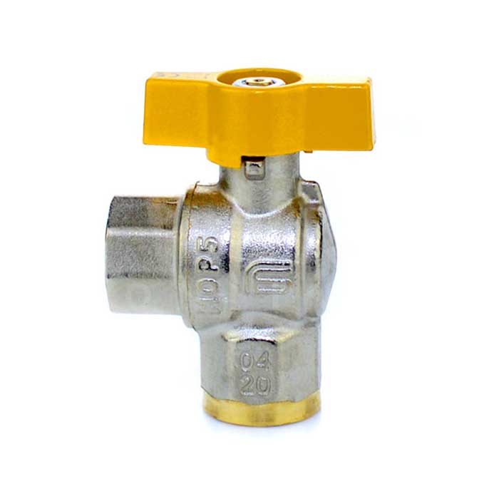 Brass Female x Female Angle Pattern Ball Valve - EN331 Gas
