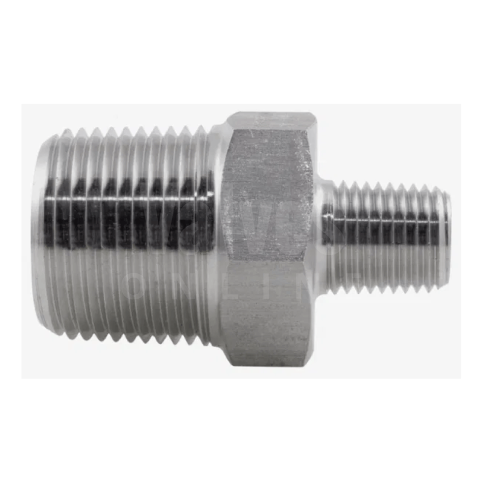 BSPT Reducing Nipple 3000LB 316 Stainless Steel Fitting