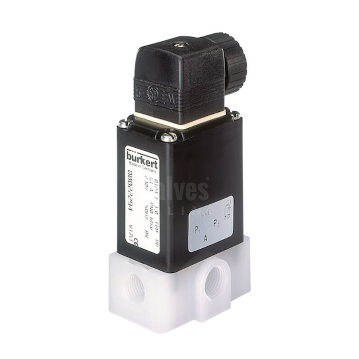 Burkert Type 0330 Plastic 2/2 Way Solenoid Valve for Aggressive Medium