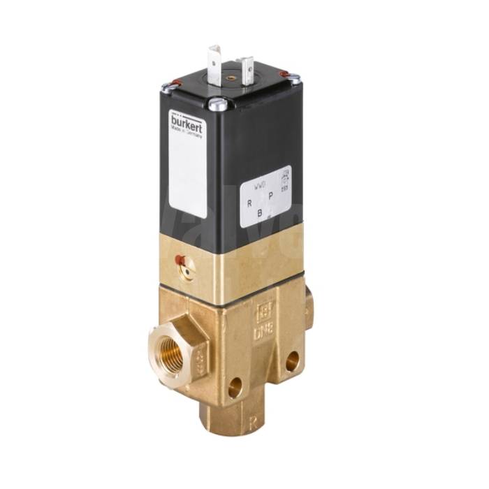 Burkert Type 6430 Brass 3/2 Solenoid Valve