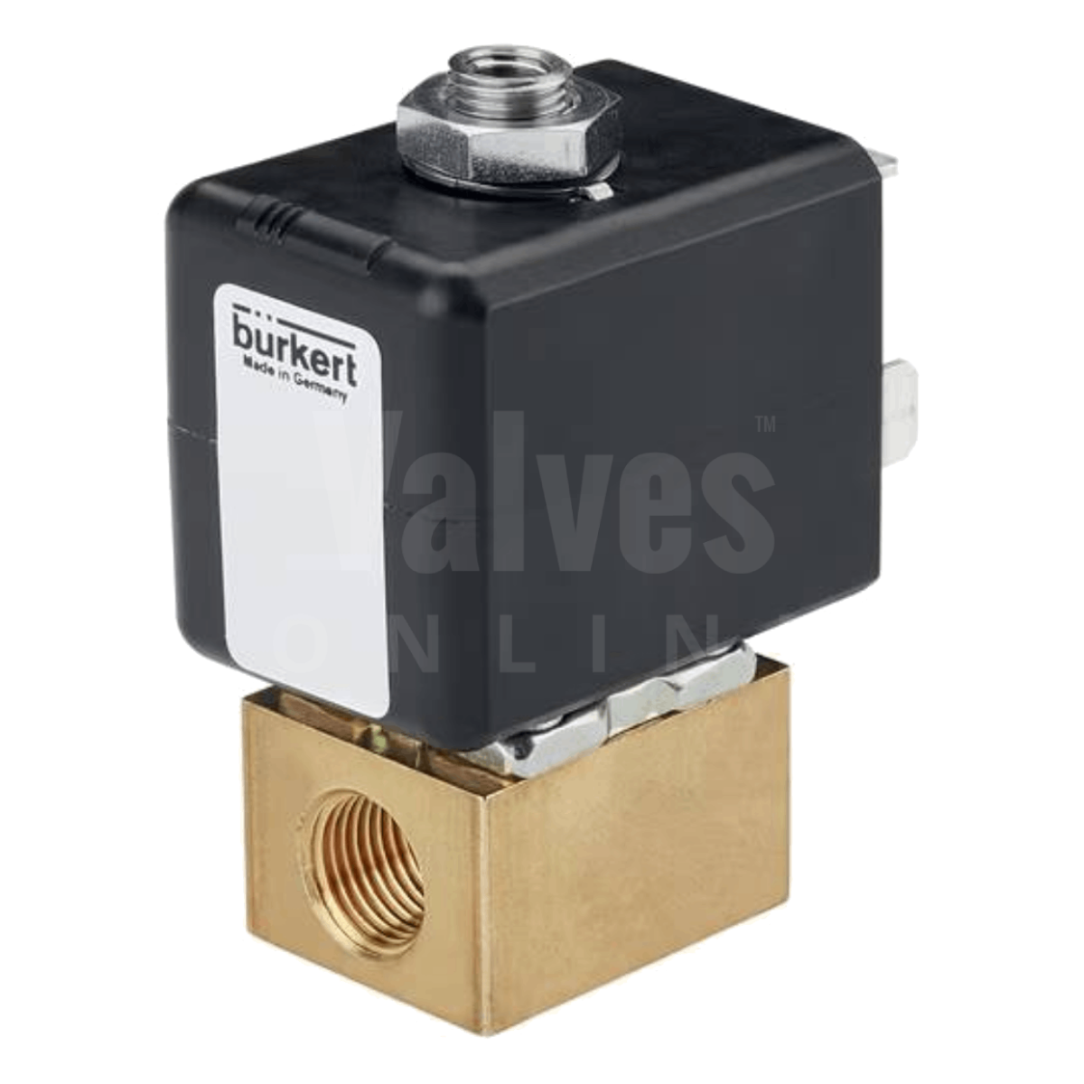 Burkert Type 7012 Brass 3/2 Way Solenoid Valve