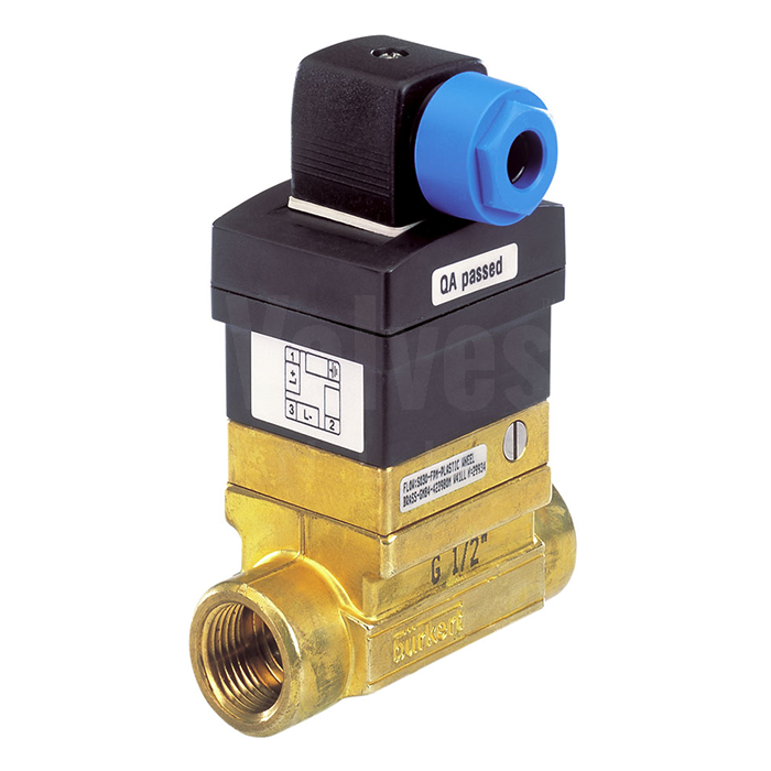 Burkert Type 8030 Brass Inline Flowmeter for Continuous Measurement