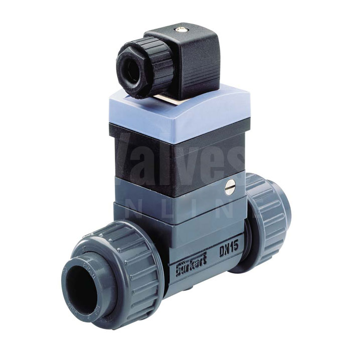 Burkert Type 8030 PVC Inline Flowmeter for Continuous Measurement