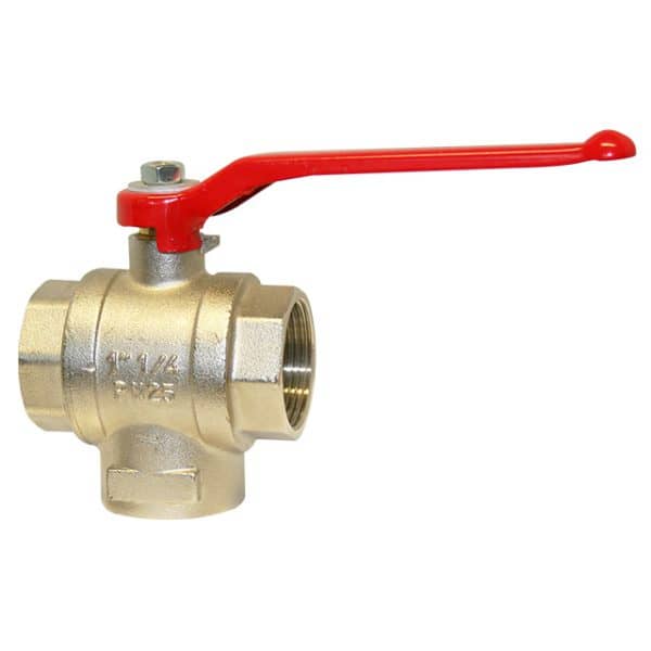 Economy Brass Ball Valve 3 Way Diverter 180 degrees operation