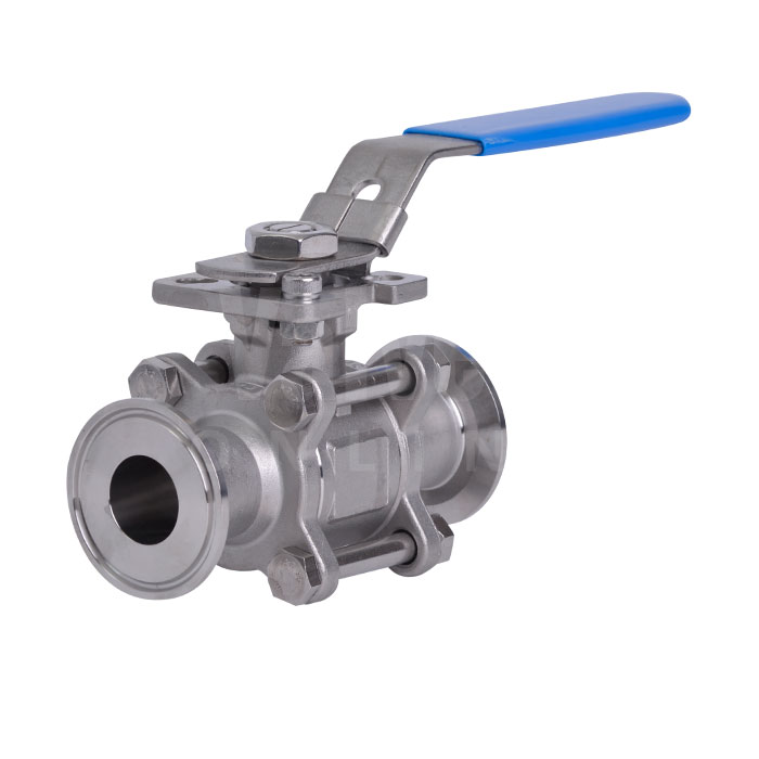 3 Piece Stainless Steel Sanitary Ball Valve - Tri Clamp