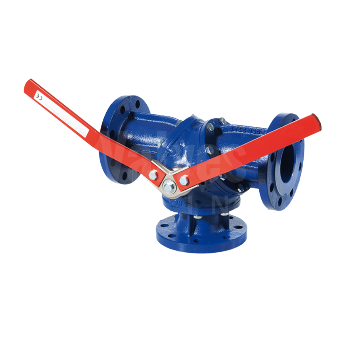 Cast Iron Ball Valve 3 Way Diverter Flanged PN16 T Port