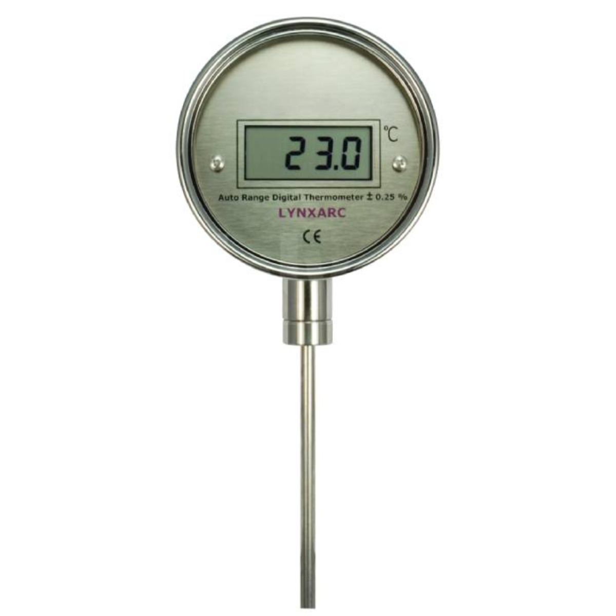 Digital Temperature Gauge - 100mm Stainless Steel Case