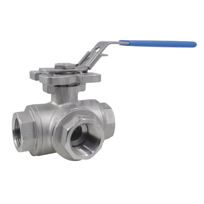 Economy 3 Way Stainless Steel Ball Valve