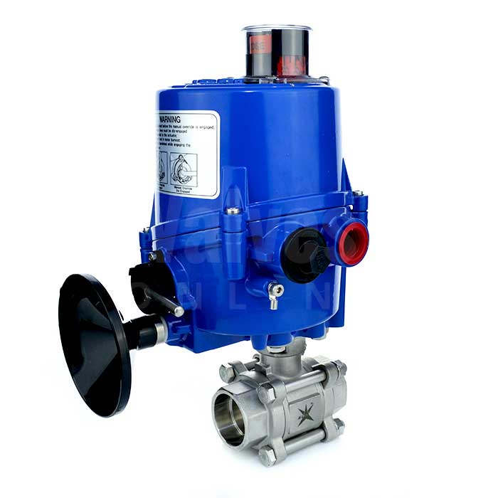 Electric Actuated Series 77 3-Piece Stainless Steel Ball Valve