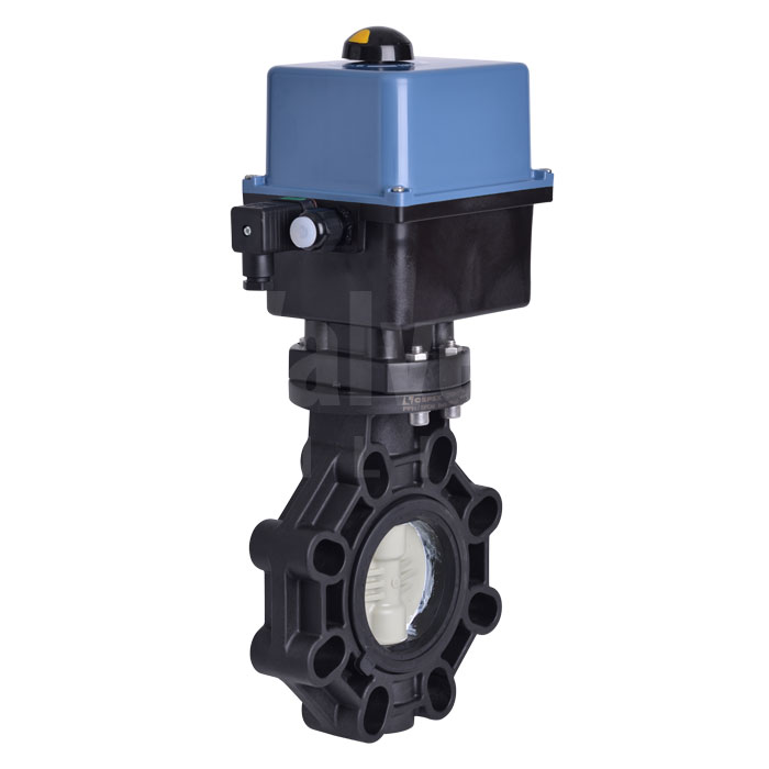 Electric Actuated Extreme Butterfly Valve, PP-H Disc