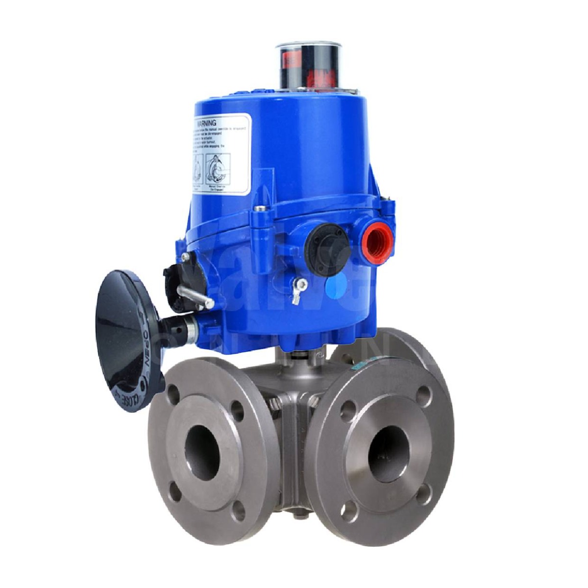 Electric Actuated PN16 Stainless Steel 3 Way Ball Valve