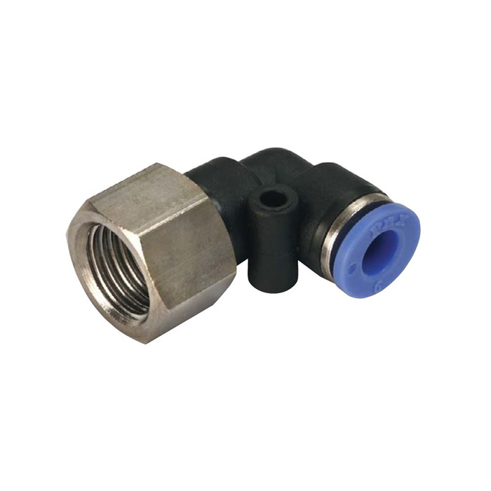 Polymer Female Parallel Thread Swivel Elbow Fitting