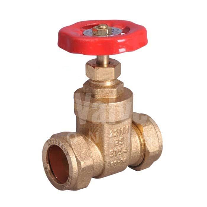 Compression End Brass Gate Valve