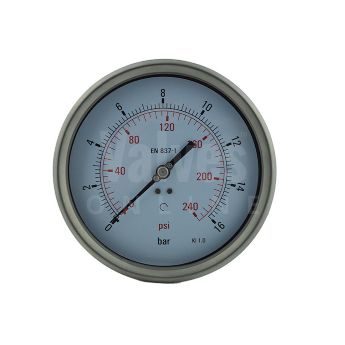 Industrial Pressure Gauge Stainless Steel Case
