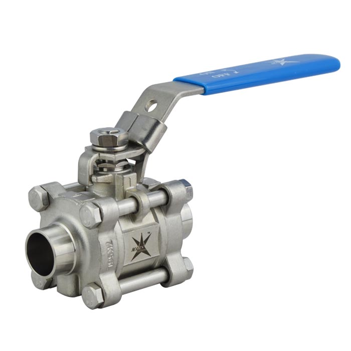 Mars Ball Valve Series 50SN 3 Piece Hygienic Manual Only OD Weld End