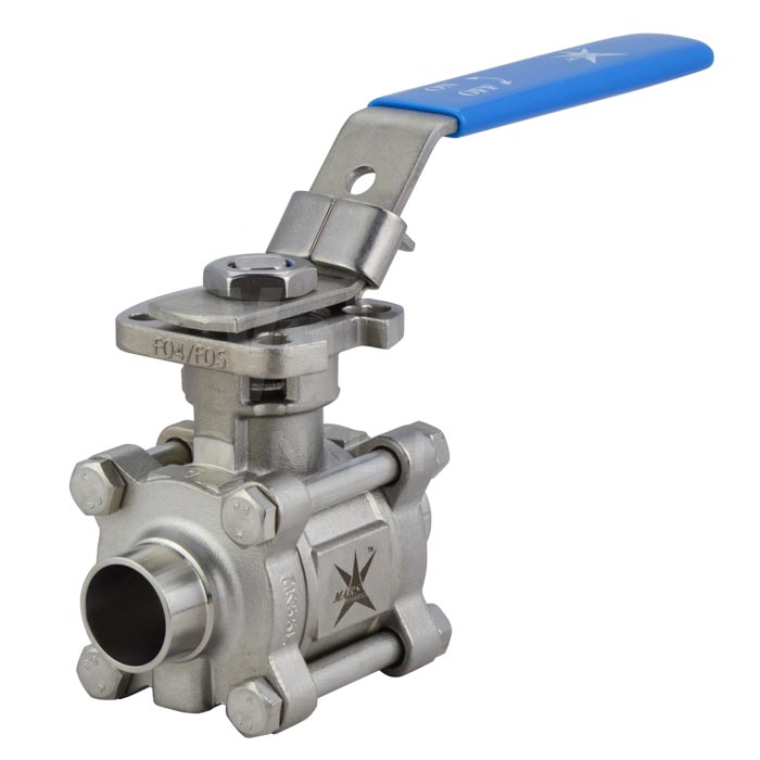 Mars Ball Valve Series 77SN 3 Piece Hygienic OD Weld End