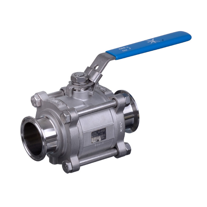 Mars Ball Valve Series 50SN 3 Piece Hygienic Manual Only Tri-Clamp