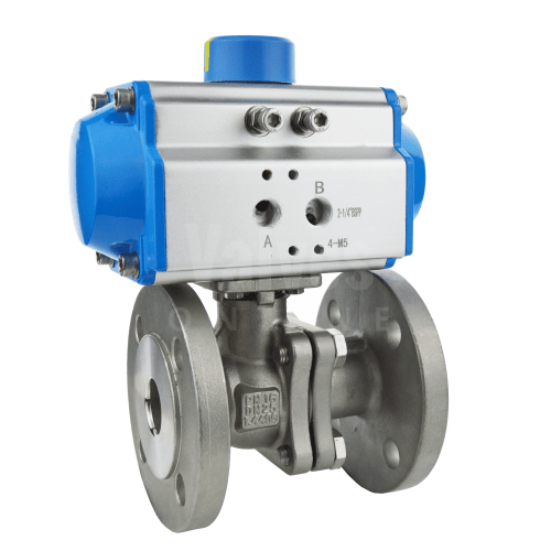J+J Electric Actuated PN16 Flanged Stainless Steel Ball Valve