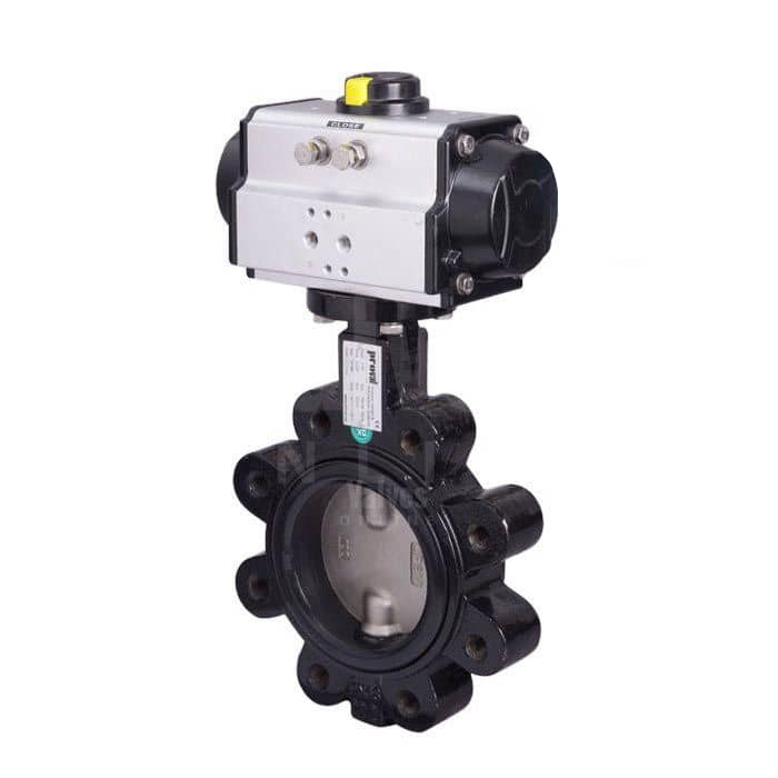Economy Pneumatic Actuated Butterfly Valve Lugged PN16