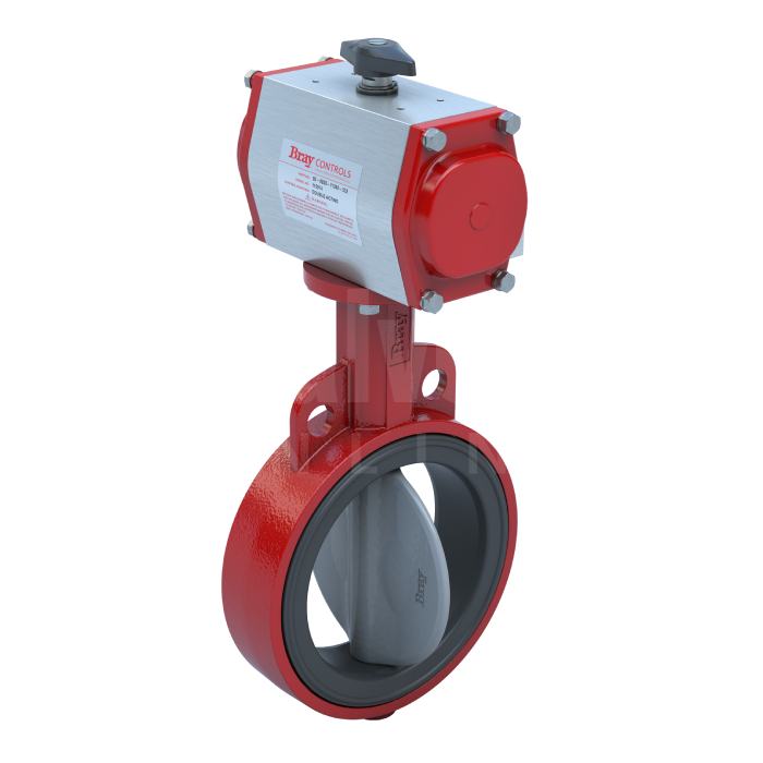 Pneumatic Actuated Bray Series 30 Wafer Buttefly Valve - Stainless Steel Disc