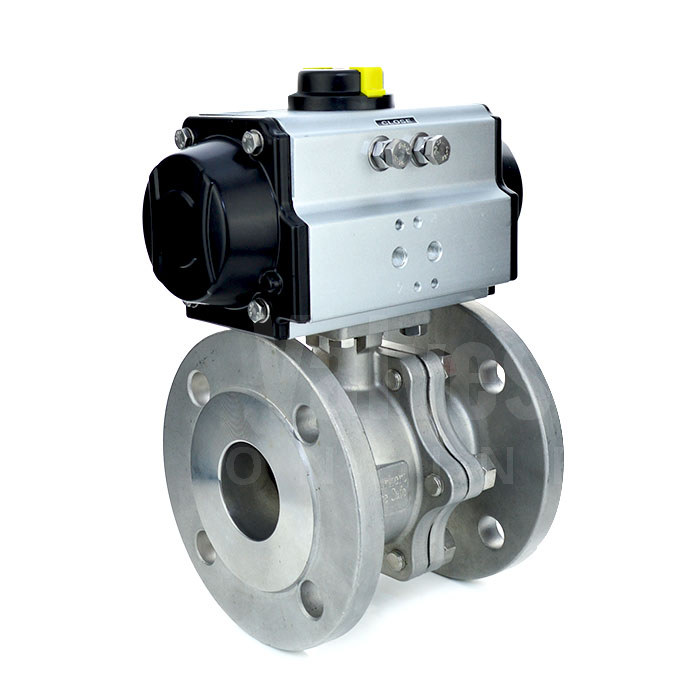 Pneumatic Actuated Economy PN16 Flanged Ball Valve