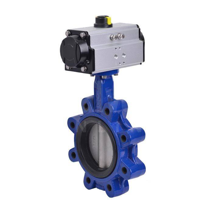 Pneumatic Actuated Lugged PN16 Butterfly Valve - FKM Lined