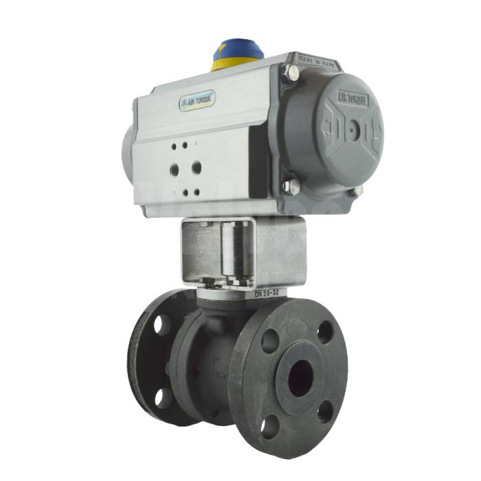 Pneumatic Actuated PEKOS Carbon Steel Full Bore PN16 Ball Valve