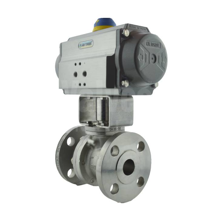 Pneumatic Actuated PEKOS Stainless Steel Full bore ANSI 150 Ball Valve