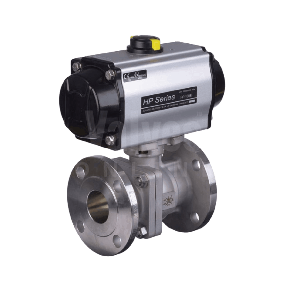 ATEX 90D Pneumatic Actuated PN16 Ball Valve
