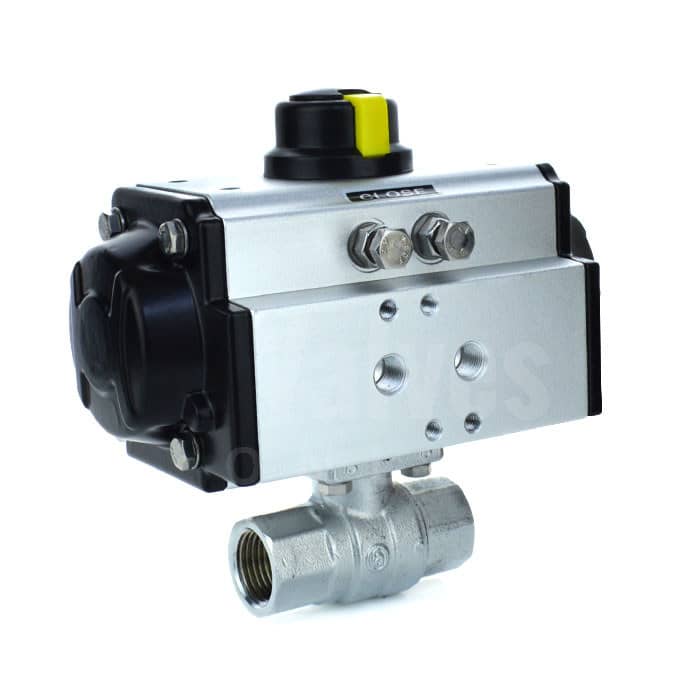 Pneumatic Actuated Economy Screwed 2 Way Brass Ball Valve