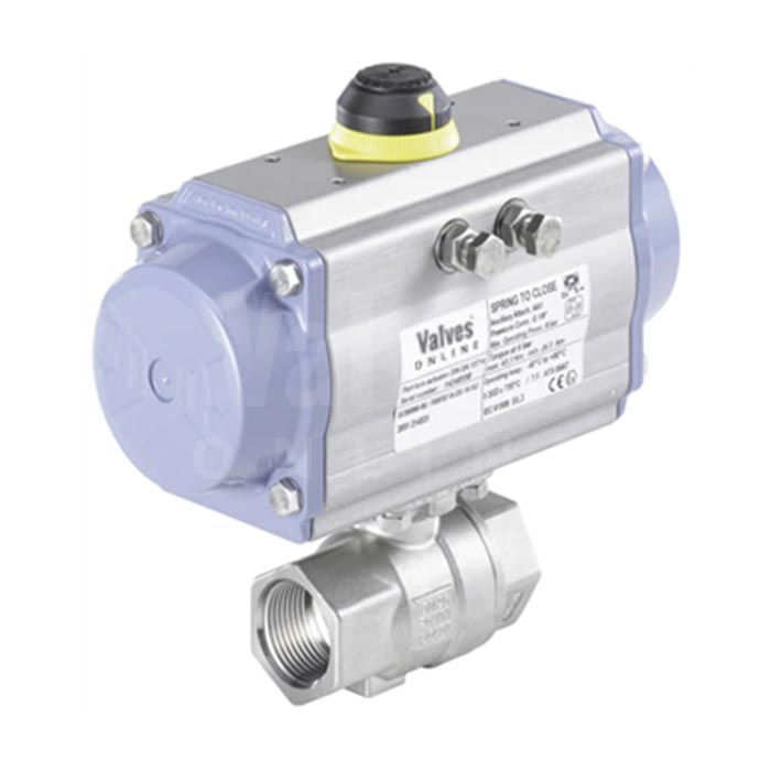 Air Actuated Stainless Steel 2-Piece Ball Valve
