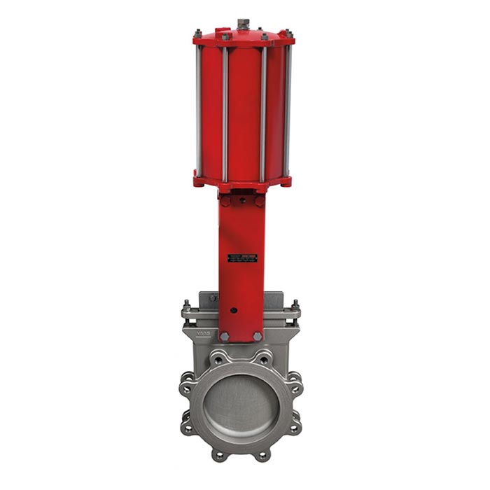 Pneumatic Operated Bray/VAAS Stainless Steel Lugged PN10 Bi-Directional Knife Gate Valve