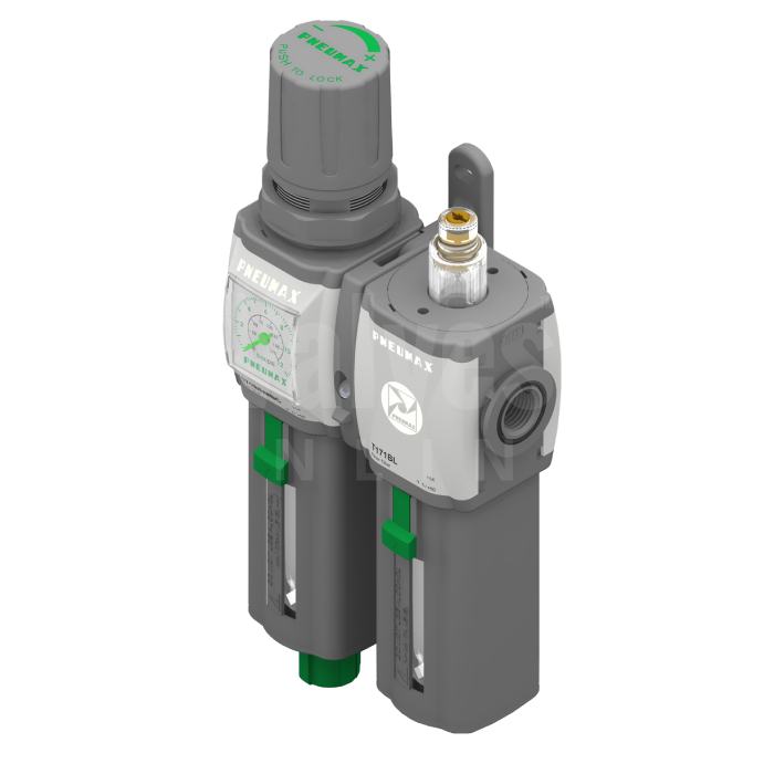 Pneumax AIRPLUS FRL Filter Regulator + Lubricator