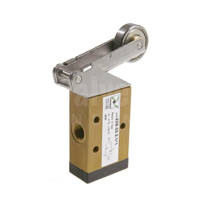 Series 228 Lever Roller Ball Bearing Pneumatic Valve 3/2 & 5/2 - 1/8"