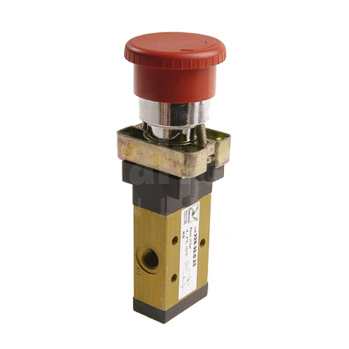 Series 228 Palm Push Button Ø22 Pneumatic Valve 3/2 & 5/2 - 1/8"
