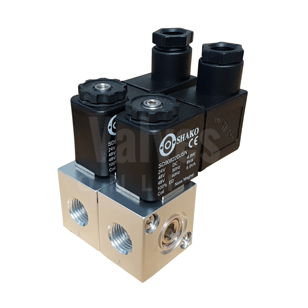 Economy ATEX Aluminium 3/2 Normally Open Solenoid Valve Manifold