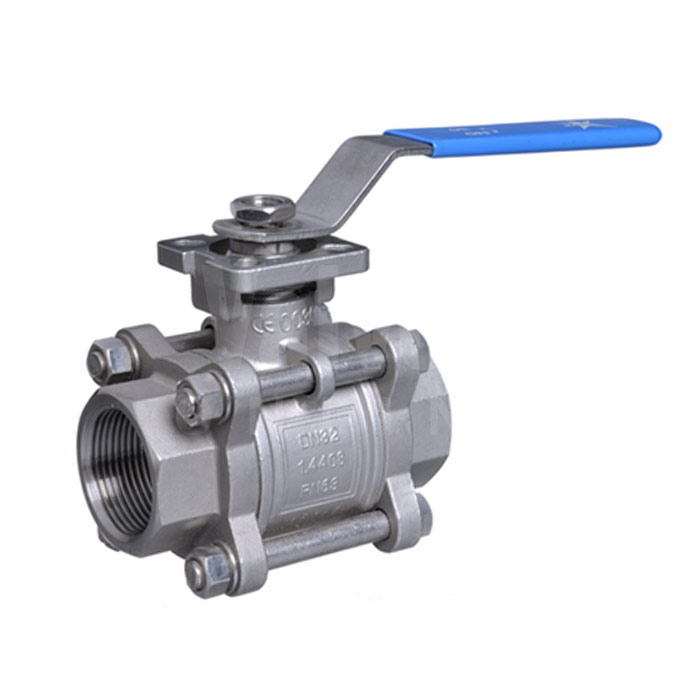 Stainless Steel Ball Valve 3 Piece Full Bore Direct Mount