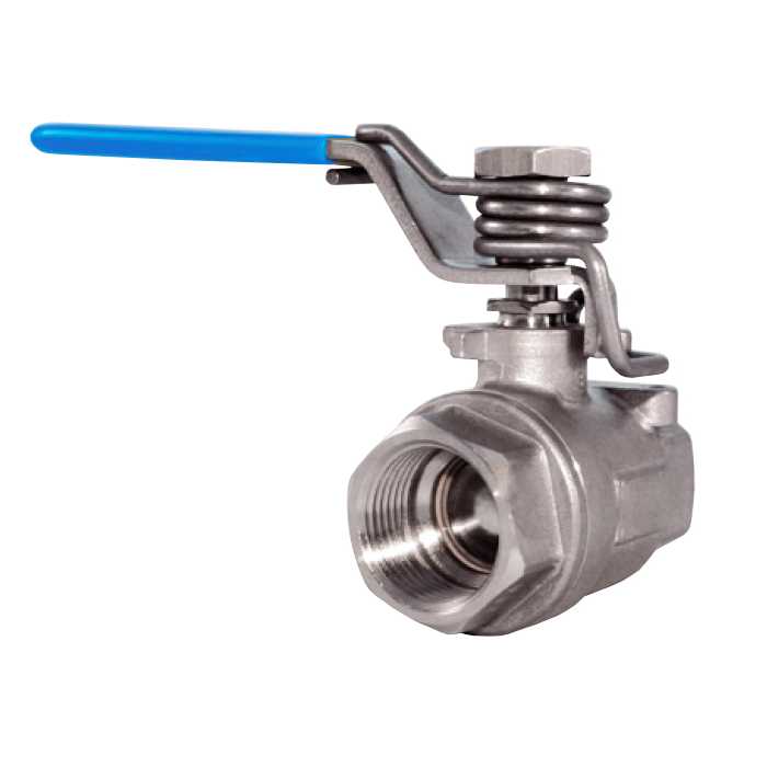 Stainless Steel Ball Valve with Spring Close Handle