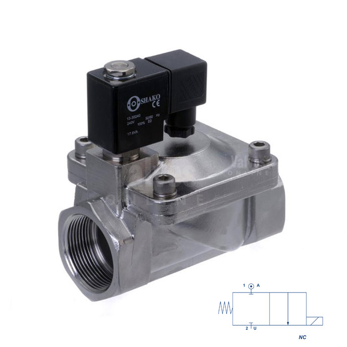 316 Stainless Steel Solenoid Valve Servo Assisted